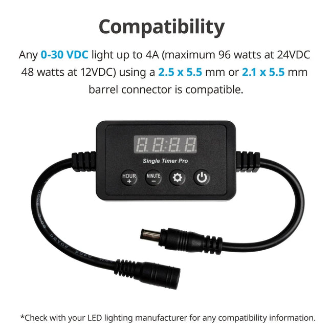 NICREW Single Channel LED Light Timer for Aquarium, LED Digital Dimmer