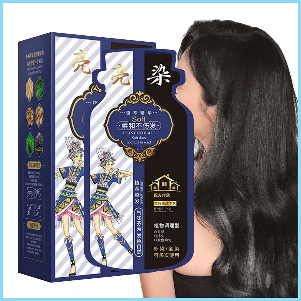 Plant Bubble Plant Hair Coloring Shampoo 3 In 1 Hair Coloring Shampoo Dye Long-lasting Effective Shampoo