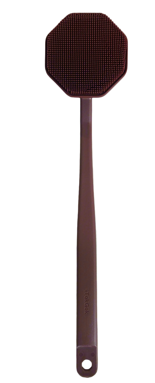 iTkGoK Silver-Infuse Silicone Back Scrubber Burgundy