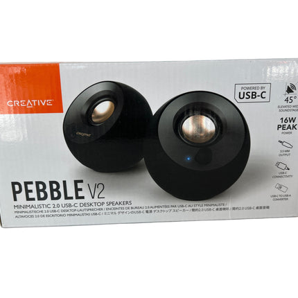 Creative Pebble V2 - Minimalistic 2.0 USB-C Powered Desktop Speakers