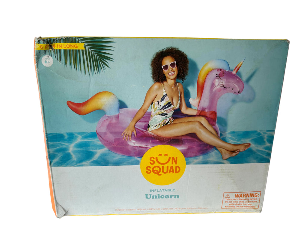 Sun Squad Unicorn Swimming Pool Float 6FT Long