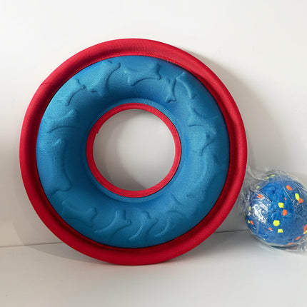 Flying Discs Dog Toy, Pet Interactive Training Fetch Toy Floating Water Soft Saucer Dog Medium/Large Breeds Great for Beach and Pool