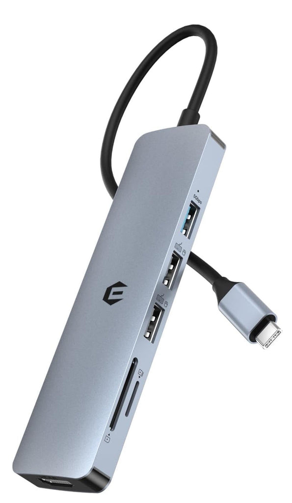 USB-C 6 IN 1 Hub with 4K HDMI Output &amp; 3 USB Ports &amp; SD/TF Card Reader Port
