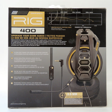 Plantronics RIG 400 Over-Ear Noise Cancelling Gaming Headset - Black