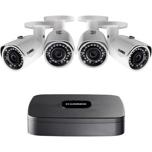 Lorex LNR110 Series 4-Channel 4MP NVR with 1TB HDD and 4 3MP Bullet Cameras