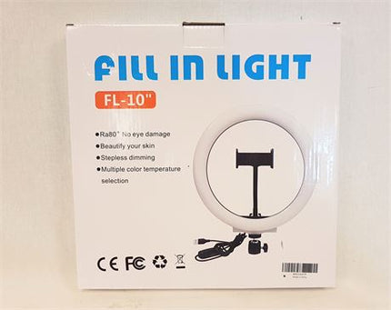 NEW, Fill In Light #FL-10" LED Beautification Ring Light Small Tripod