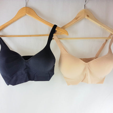 RHONDA SHEAR Women's #9402 Molded Cup With Single Back Closure Bra - NUDE, BLACK