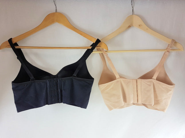 RHONDA SHEAR Women's #9402 Molded Cup With Single Back Closure Bra - NUDE, BLACK