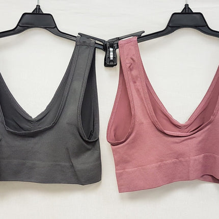 LOT OF 4 Rhonda Shear 9588 Ahh Seamless Leisure Bra, MAUVE, GREY, BLUE, MOCHA