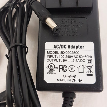 NEW, 9V 2.5A AC Adapter With 4-in-1 Power Splitter Cable