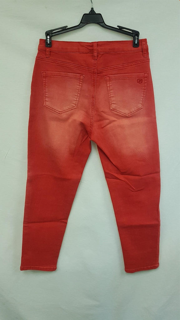 New DG2 by Diane Gilman Classic Stretch Skinny Jeans Red Size 4