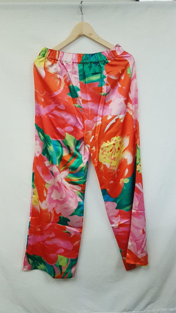 New Natori Flower Silky Satin Pant S/P