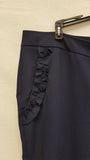 New Nina Leonard Ruffle Pocket Pant Navy 3X