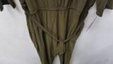 New Nina Leonard Miracle Matte Jersey Jogger-Leg Jumpsuit Dark Olive 2X