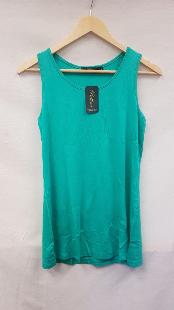 New Bellina Jersey Sleeveless Tank Top Mint Green M