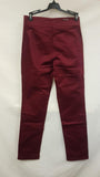 New Bellina Straight Leg Side Zip Pant Red 8