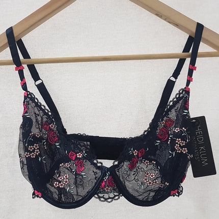 New Heidi Klum,Miami Glum Raspberry Sorbet Underwire Bra Size 32E/ EU70E