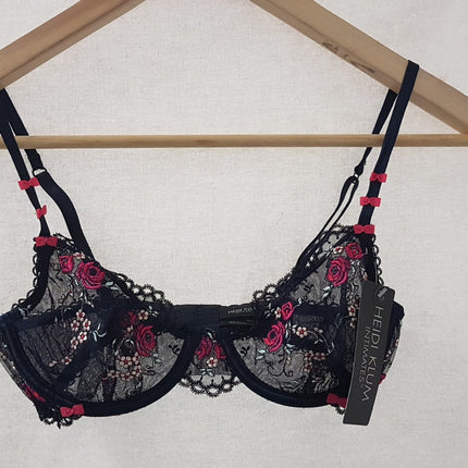 New Heidi Klum, Miami Glam Raspberry Sorbet Underwire Bra Size 32B/EU70B