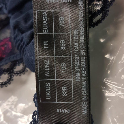 New Heidi Klum, Miami Glam Raspberry Sorbet Underwire Bra Size 32B/EU70B