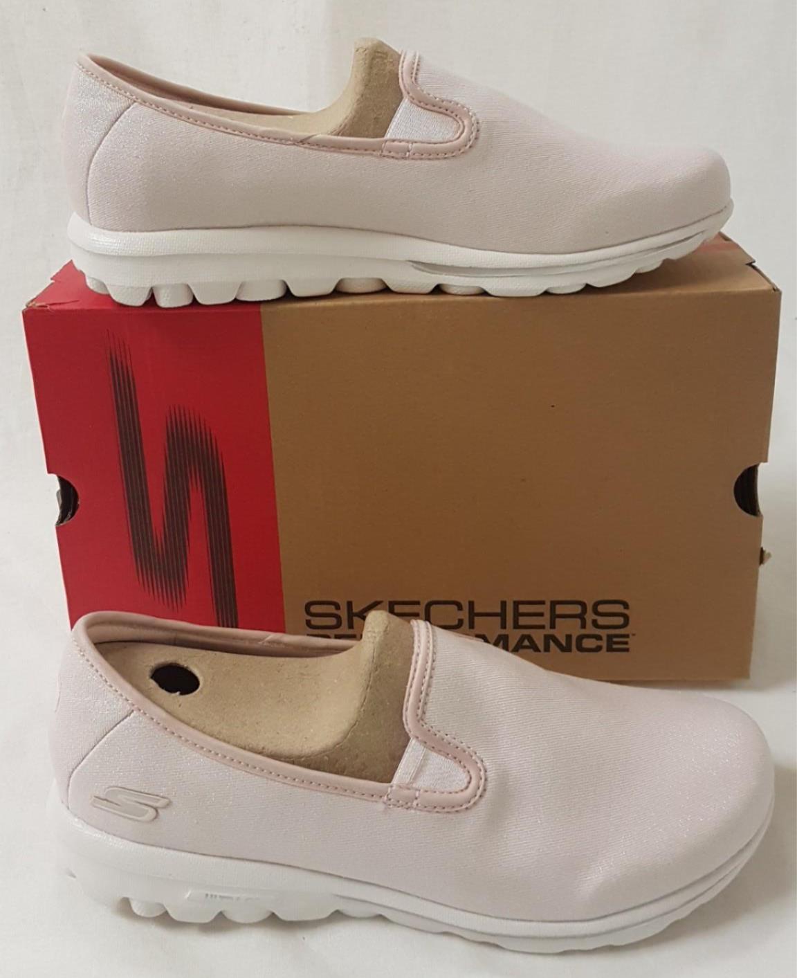 New Skechers Go Walk Classic Basic Fun Light Pink 9/EU39