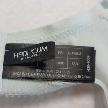 New Heidi Klum, Heidi Ballad Blue/Neon Peach Underwire Bra US38D/EU85D