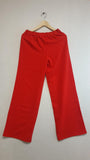 New N NATORI, Textured Crepe Gartered Straight Red Pant XS