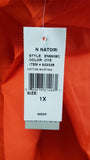 New N Natori, Solid Poplin Tie Waist Tunic Cayenne 1X