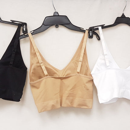LOT OF 3 RHONDA SHEAR Women's #9199 Seamless Leisure Bras - Choose Color Pack