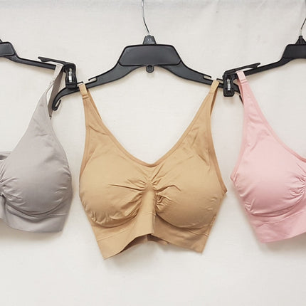 LOT OF 3 RHONDA SHEAR Women's #9199 Seamless Leisure Bras - Choose Color Pack