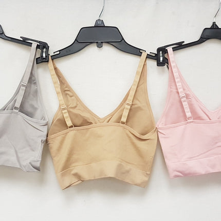 LOT OF 3 RHONDA SHEAR Women's #9199 Seamless Leisure Bras - Choose Color Pack