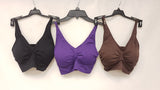 LOT OF 3 RHONDA SHEAR Women's #9199 Seamless Leisure Bras - Choose Color Pack