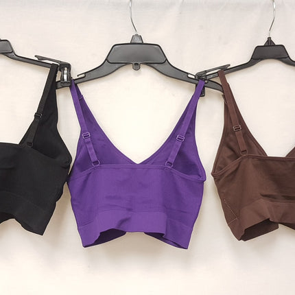 LOT OF 3 RHONDA SHEAR Women's #9199 Seamless Leisure Bras - Choose Color Pack