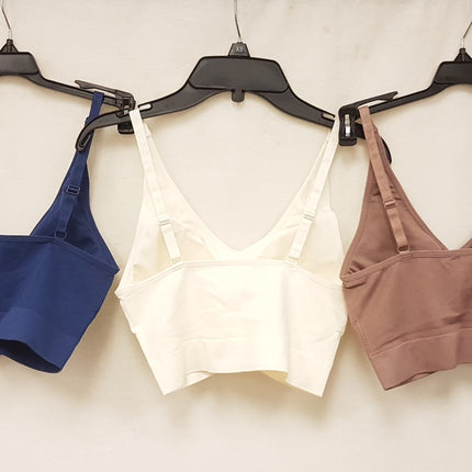 LOT OF 3 RHONDA SHEAR Women's #9199 Seamless Leisure Bras - Choose Color Pack