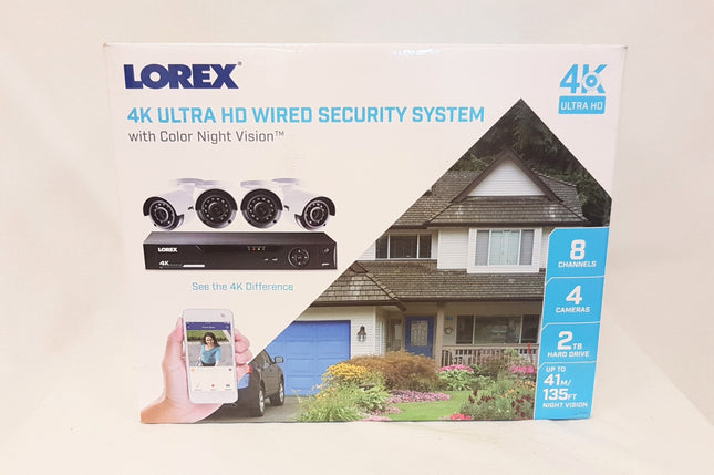 Lorex 8-Channel 4K UHD DVR 2TB HDD and 4 4K Color Night Vision Cameras LHV5108