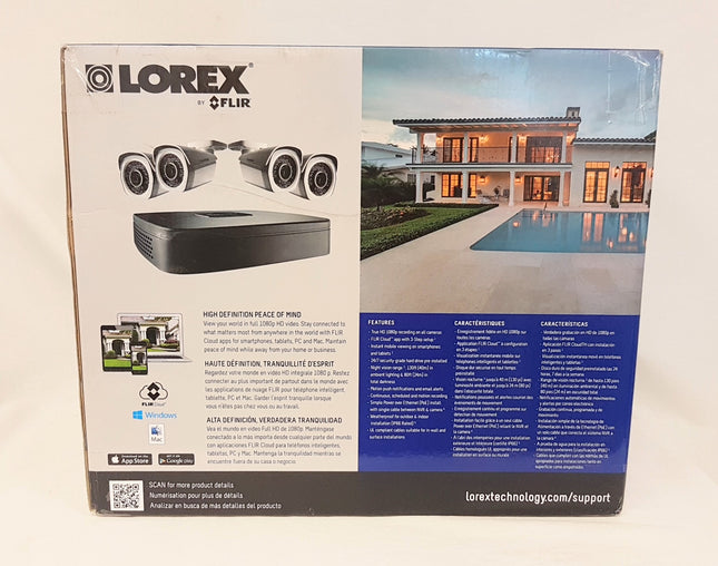 NEW LOREX LNR1141TC4 by Flir 4-Channel 1080p HD 1tb with 4 1080p Camera