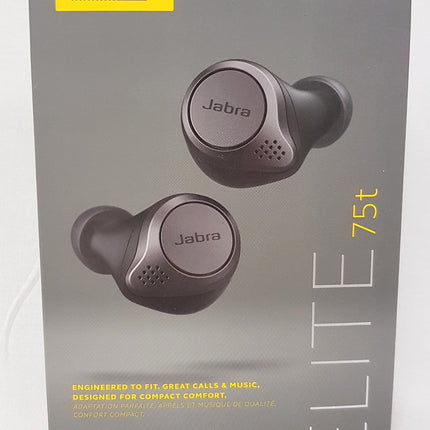 REPLACEMENT Jabra Elite 75t Earbuds True Wireless Earbuds  Titanium Black