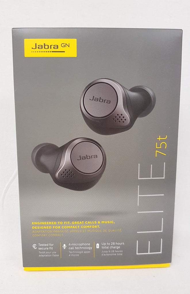 REPLACEMENT Jabra Elite 75t Earbuds True Wireless Earbuds  Titanium Black