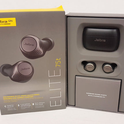 REPLACEMENT Jabra Elite 75t Earbuds True Wireless Earbuds  Titanium Black