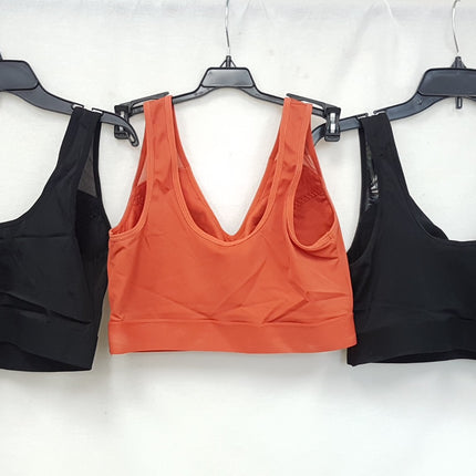 LOT OF 3 RHONDA SHEAR Women's #9406 Mesh Front Leisure Bra - CHOOSE COLOR PACK