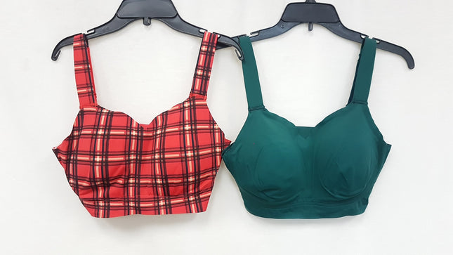 LOT OF 2 RHONDA SHEAR Women's #9608 Sweetheart Neckline Bra - CHOOSE COLOR PACK