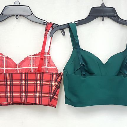 LOT OF 2 RHONDA SHEAR Women's #9608 Sweetheart Neckline Bra - CHOOSE COLOR PACK