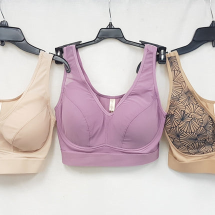 LOT OF 3 RHONDA SHEAR Women's #9406 Mesh Front Leisure Bra - CHOOSE COLOR PACK