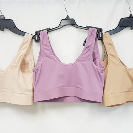 LOT OF 3 RHONDA SHEAR Women's #9406 Mesh Front Leisure Bra - CHOOSE COLOR PACK