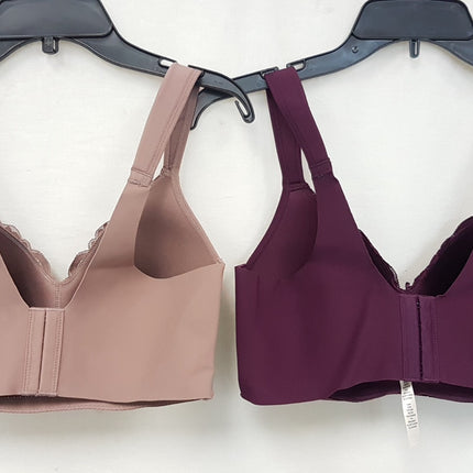 LOT OF 2 RHONDA SHEAR Women's 9216 Molded Lace Detail Cup Bra -CHOOSE COLOR PACK