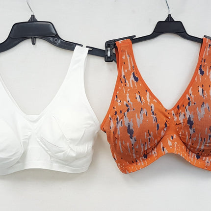 LOT OF 2 RHONDA SHEAR Women's 9399 Jacquard Seamless Ahh Bra - CHOOSE COLOR PACK