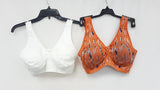 LOT OF 2 RHONDA SHEAR Women's 9399 Jacquard Seamless Ahh Bra - CHOOSE COLOR PACK