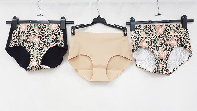 LOT OF 3 RHONDA SHEAR Women's 4216 High Waisted Brief Panty - CHOOSE COLOR PACK