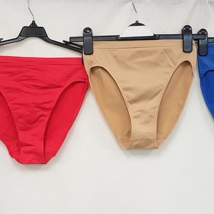 LOT OF 4 RHONDA SHEAR Women 4031 Ahh Seamless High-Cut Panty -CHOOSE COLOR PACK