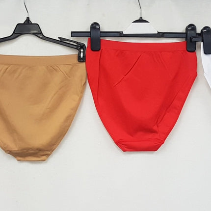 LOT OF 4 RHONDA SHEAR Women 4031 Ahh Seamless High-Cut Panty -CHOOSE COLOR PACK