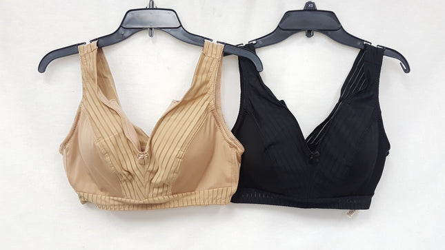 LOT OF 2 RHONDA SHEAR Women's #682 Striped Pin-Up Bra - CHOOSE COLOR PACK